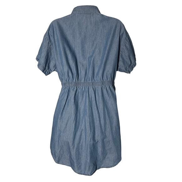 MICHAEL Michael Kors Women's Button Front Shirtdress Light Cadet Wash Size M - Picture 5 of 12